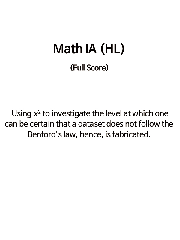 IA: Math HL #1