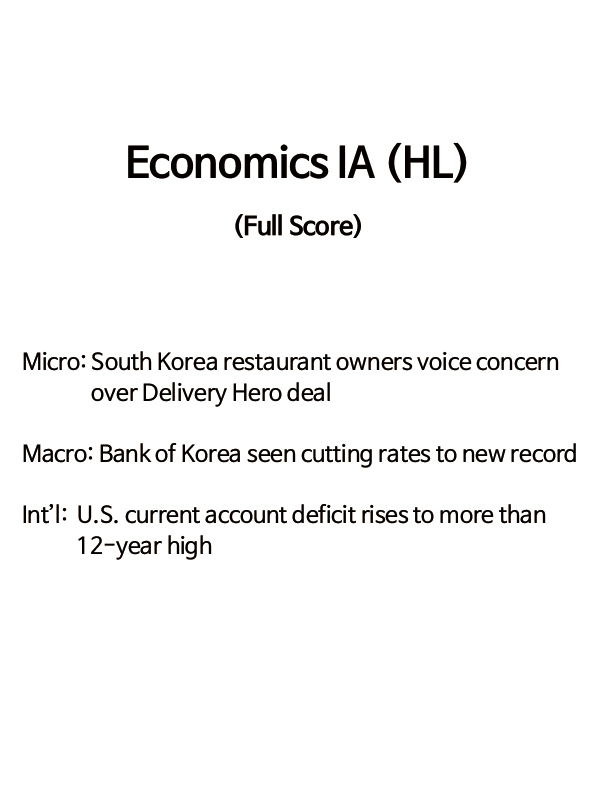 IA: Economics HL #1