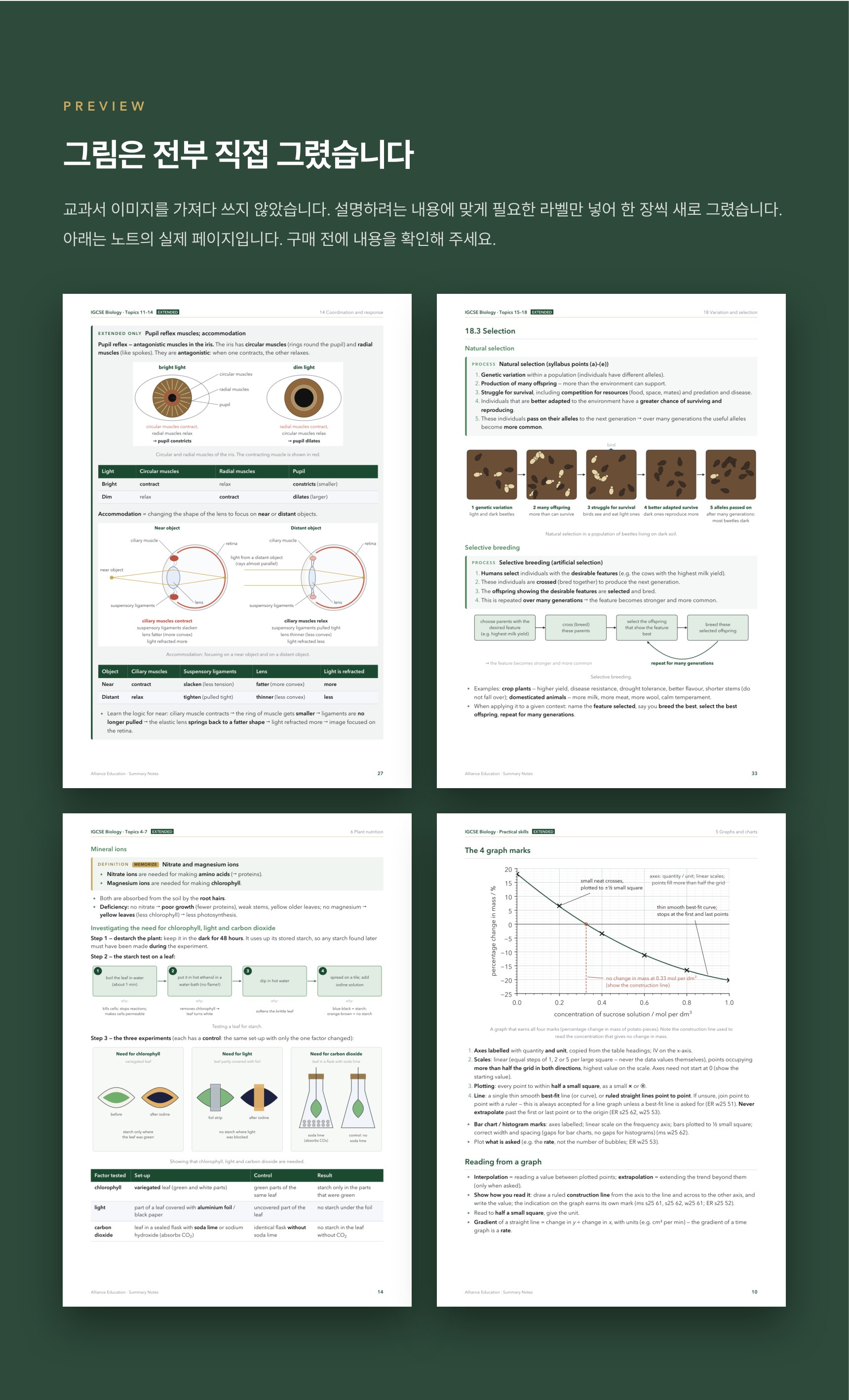 Cambridge IGCSE Biology 0610 학습 노트 상세 6