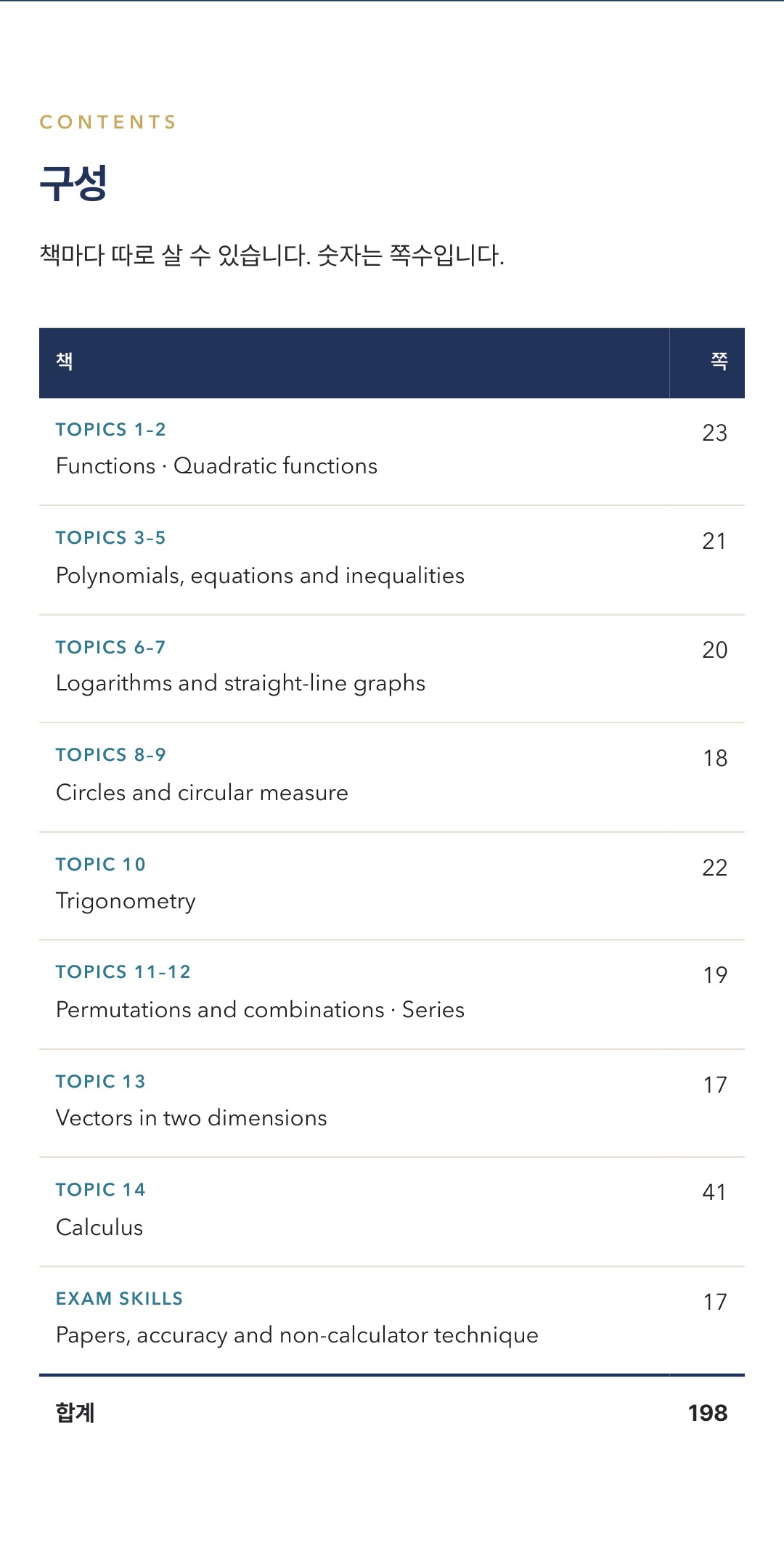 Cambridge IGCSE Additional Mathematics 0606 학습 노트 상세 8
