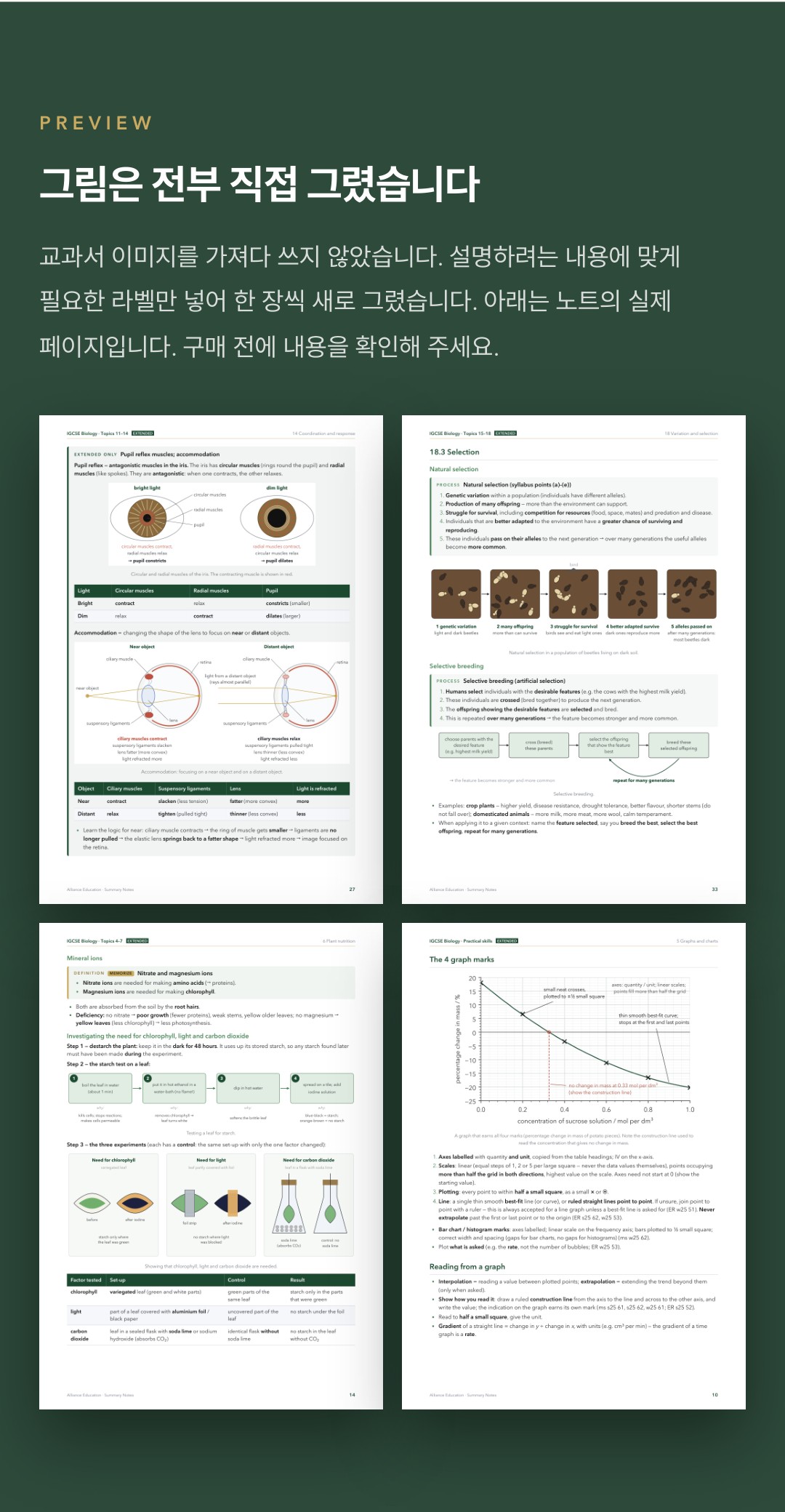 Cambridge IGCSE Biology 0610 학습 노트 상세 7