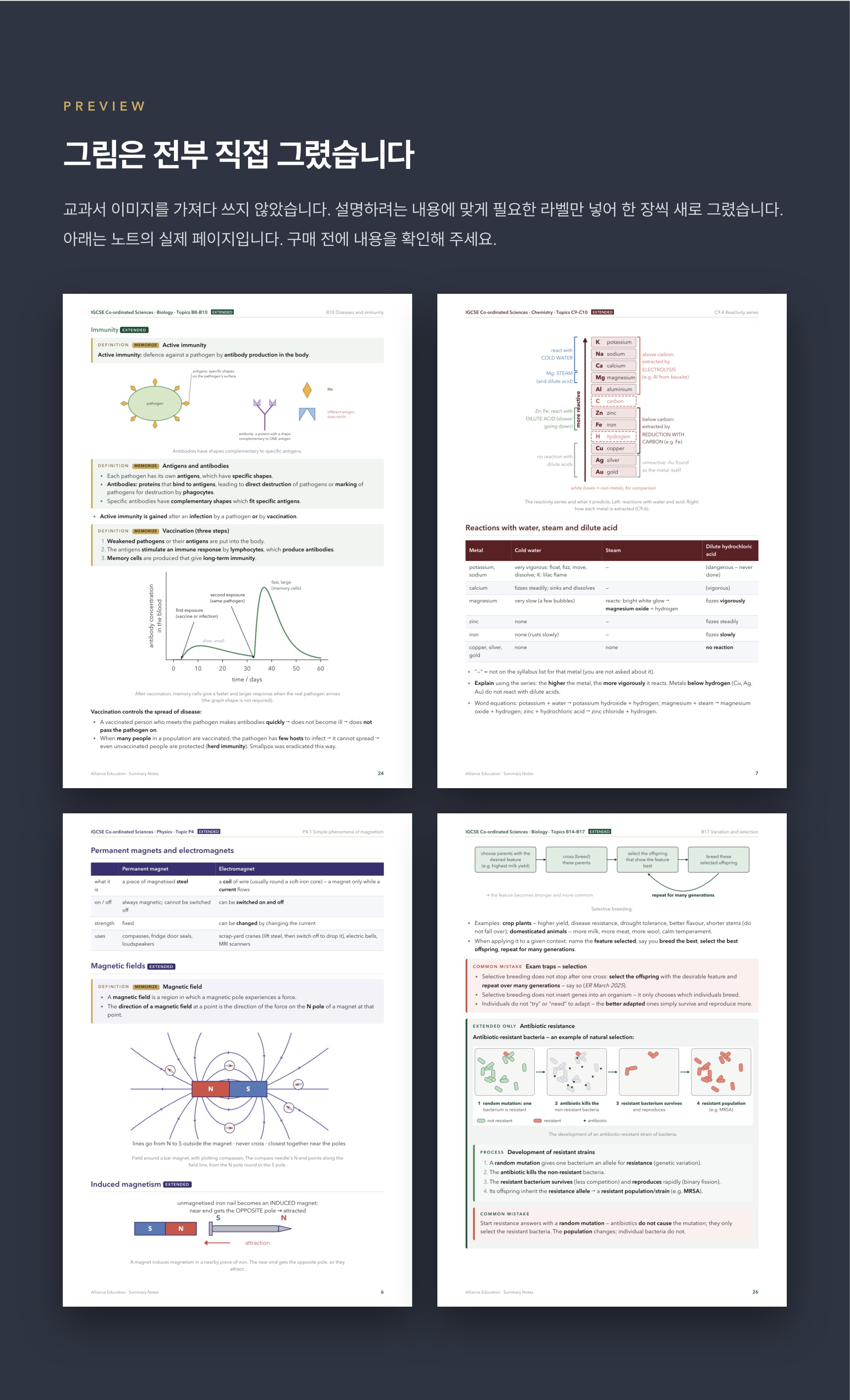Cambridge IGCSE Co-ordinated Sciences 0654 학습 노트 상세 6