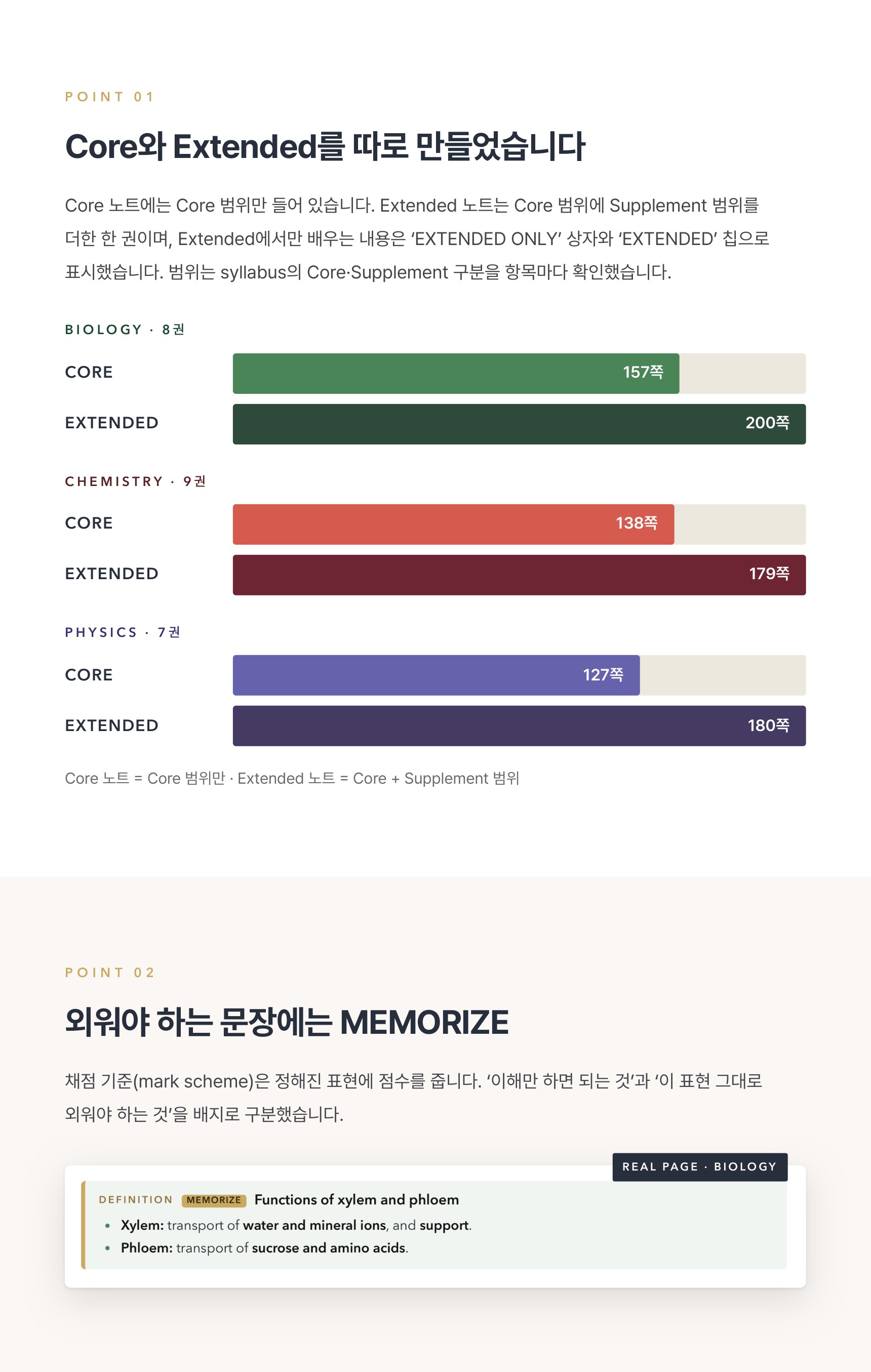 Cambridge IGCSE Co-ordinated Sciences 0654 학습 노트 상세 3